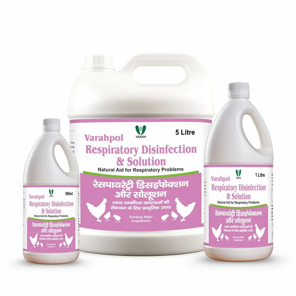 Respiratory Disinfection & Solution Liquid 5L - poultry supplement by Varah Healthcare