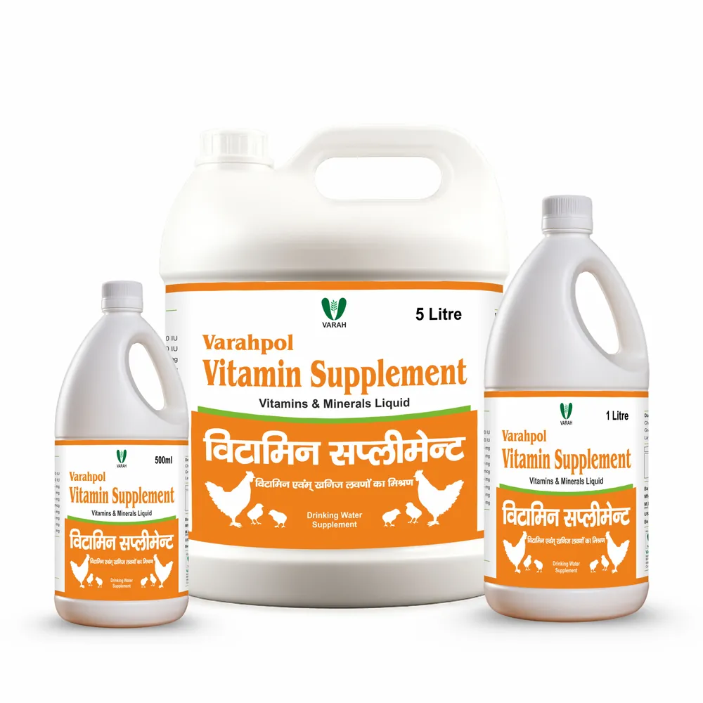Vitamin Supplement Liquid 5L - poultry supplement by Varah Healthcare