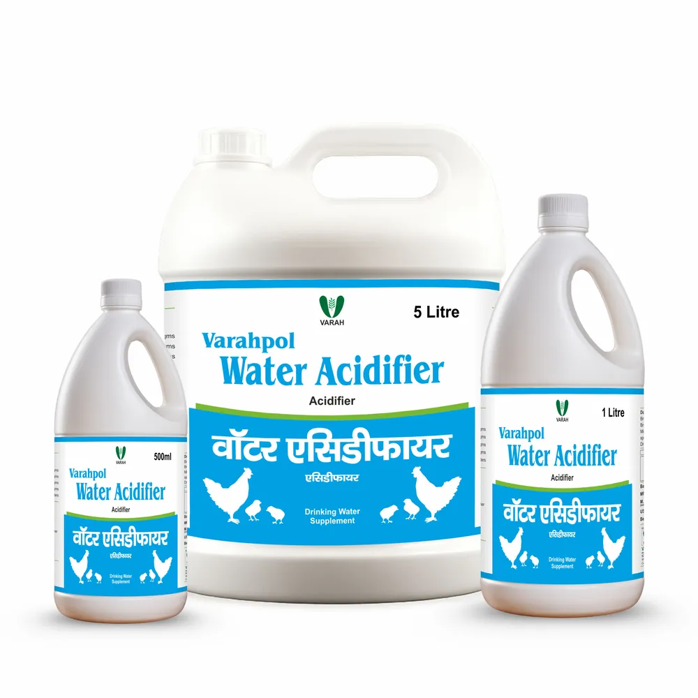 Water Acidifier Liquid 5L - poultry supplement by Varah Healthcare